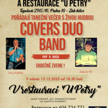 Taneční večer s živou Hudbou Covers duo band